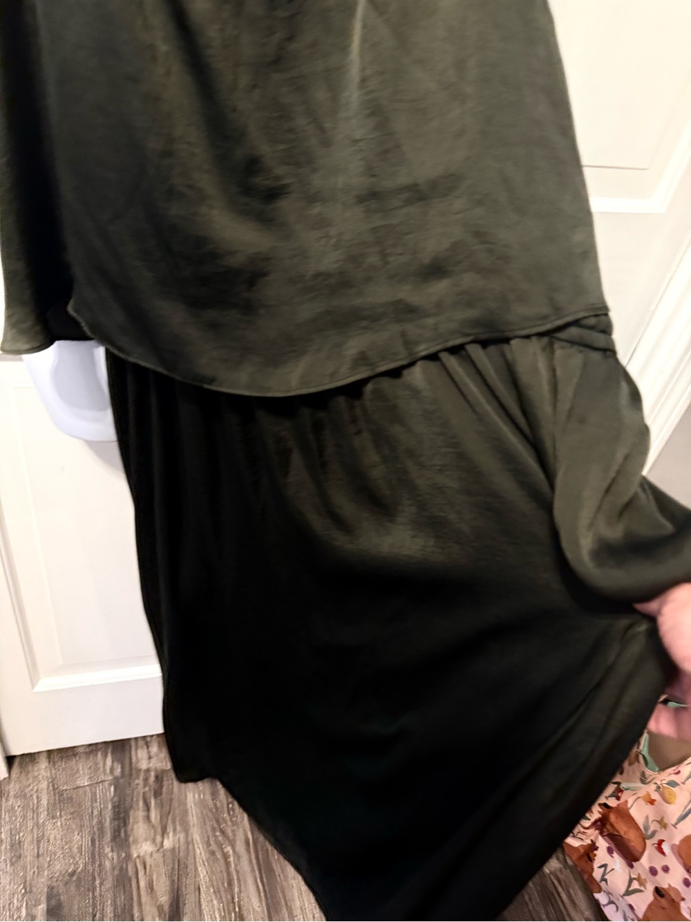 City Chic Dark Olive Midi Dress with Side Slit hunter Green - Picture 9 of 9